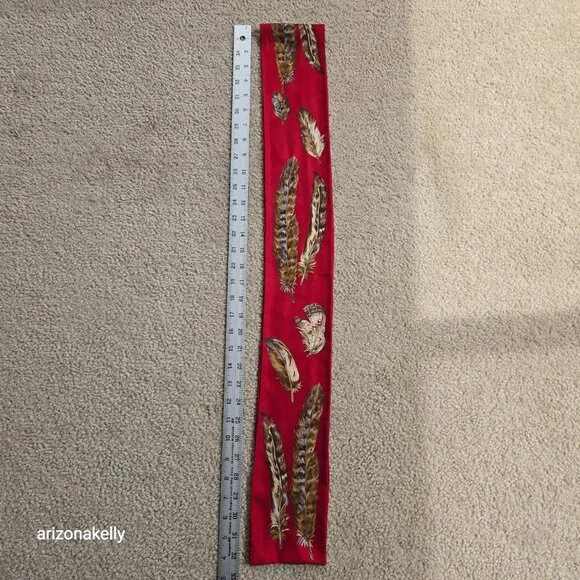 Silk Scarf Bird of Prey Feathers Owl Hawk Eagle Falcon - Picture 7 of 10